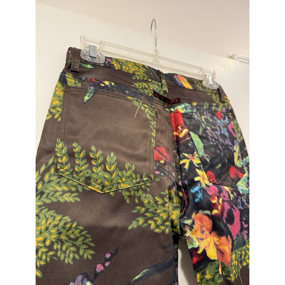 90s Jean Paul Gaultier JPG JEAN'S Satin Brown Floral Pants RARE NEW WITH TAG 28 - Picture 14 of 16